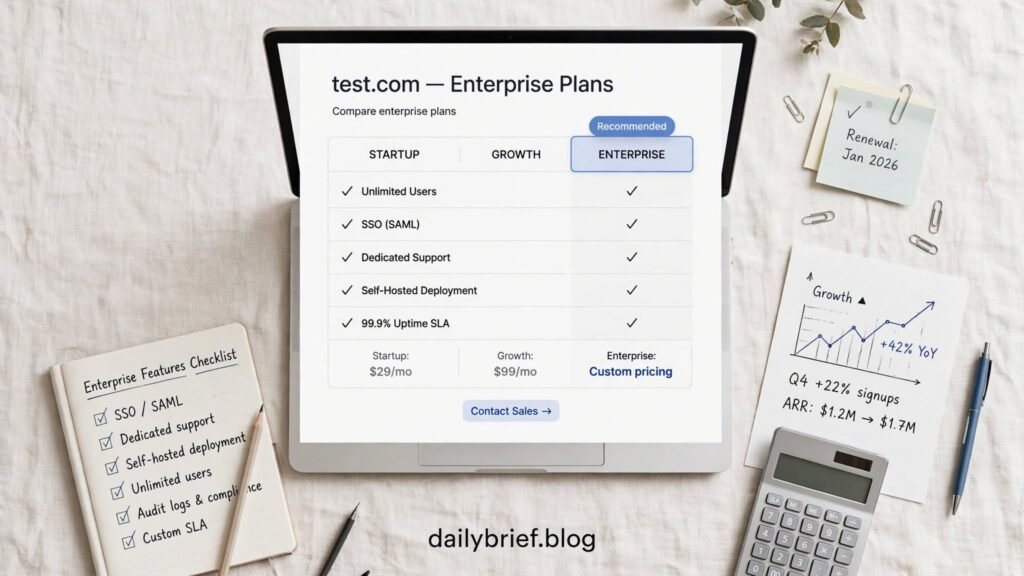 test.com pricing enterprise plans