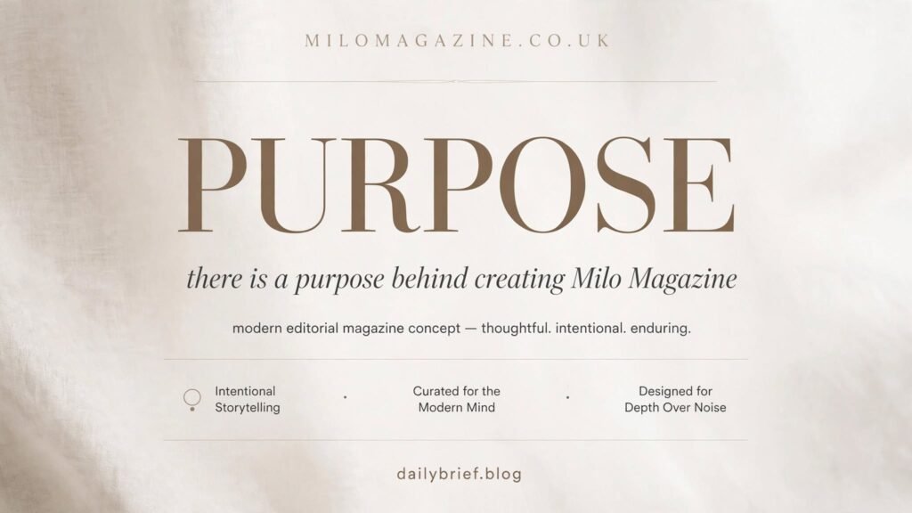 Milomagazine co uk there is a purpose