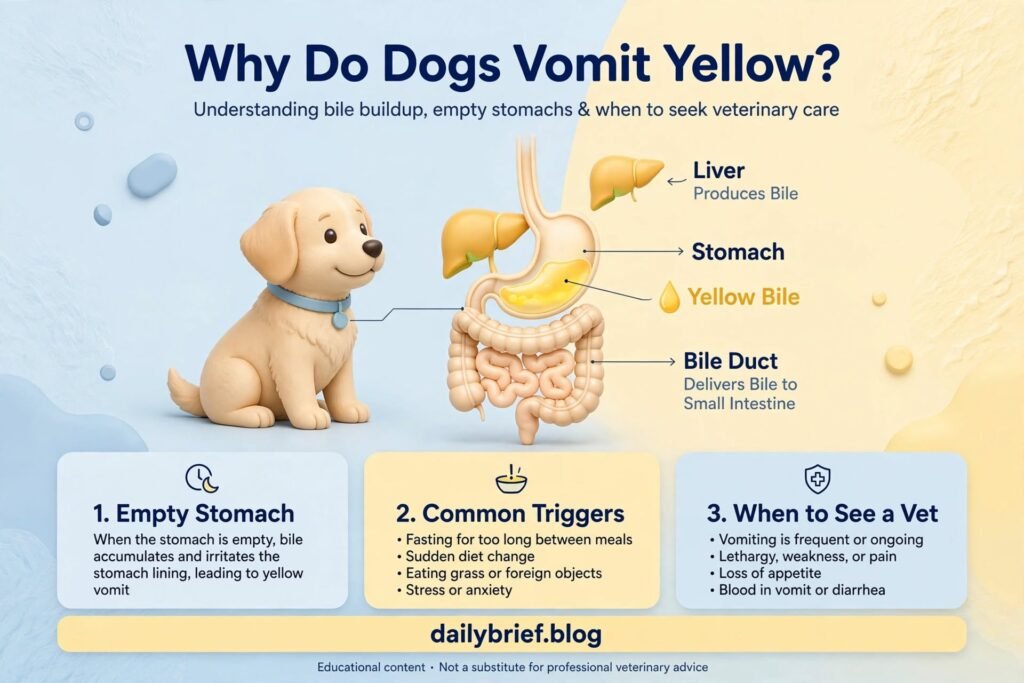 Dog Spewing Yellow