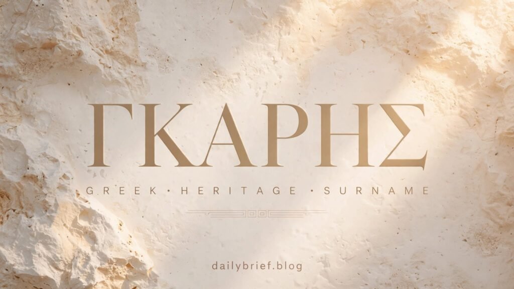 Γκαρής: Meaning, Greek Surname Origins, and Family History
